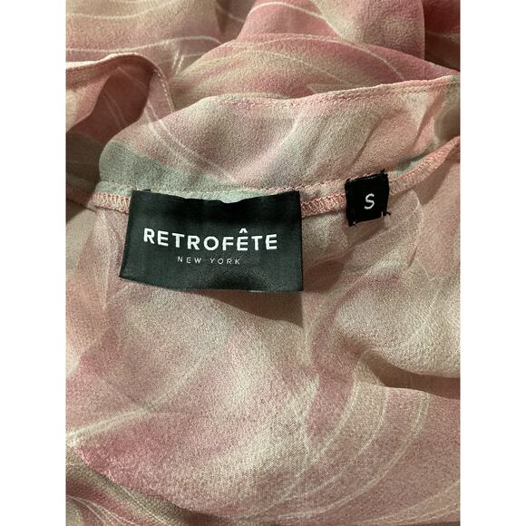Retrofete 'Samara' Pink Silk Dress Size S - Picture 6 of 6